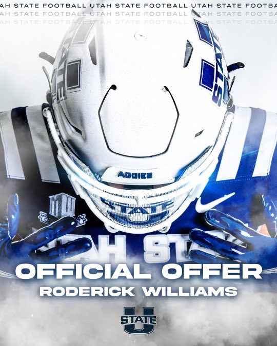 Roderick Williams jr (@roderick_w64) on Twitter photo I’m blessed to receive my second offer from Utah State University <a href="/TheSamuraiCoach/">Cedric Douglas</a> <a href="/CHbanderson/">Blake Anderson</a> <a href="/CoachKHill34/">Katon Hill</a> <a href="/goulart_ar/">CoachGoulartAR</a> <a href="/coachvpaschal/">Van Paschal</a> <a href="/USUFootball/">USU Football</a> <a href="/EarlGill10/">Earl Gill</a> I’m blessed to receive my second offer from Utah State University <a href="/TheSamuraiCoach/">Cedric Douglas</a> <a href="/CHbanderson/">Blake Anderson</a> <a href="/CoachKHill34/">Katon Hill</a> <a href="/goulart_ar/">CoachGoulartAR</a> <a href="/coachvpaschal/">Van Paschal</a> <a href="/USUFootball/">USU Football</a> <a href="/EarlGill10/">Earl Gill</a>