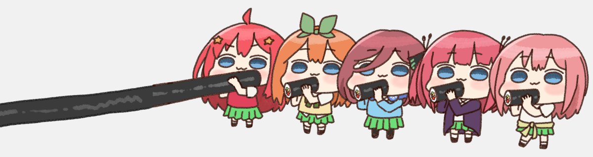 中野一花 ,中野五月 ,中野三玖 ,中野二乃 ,中野四葉 「#節分」|秋乃えるたそのイラスト