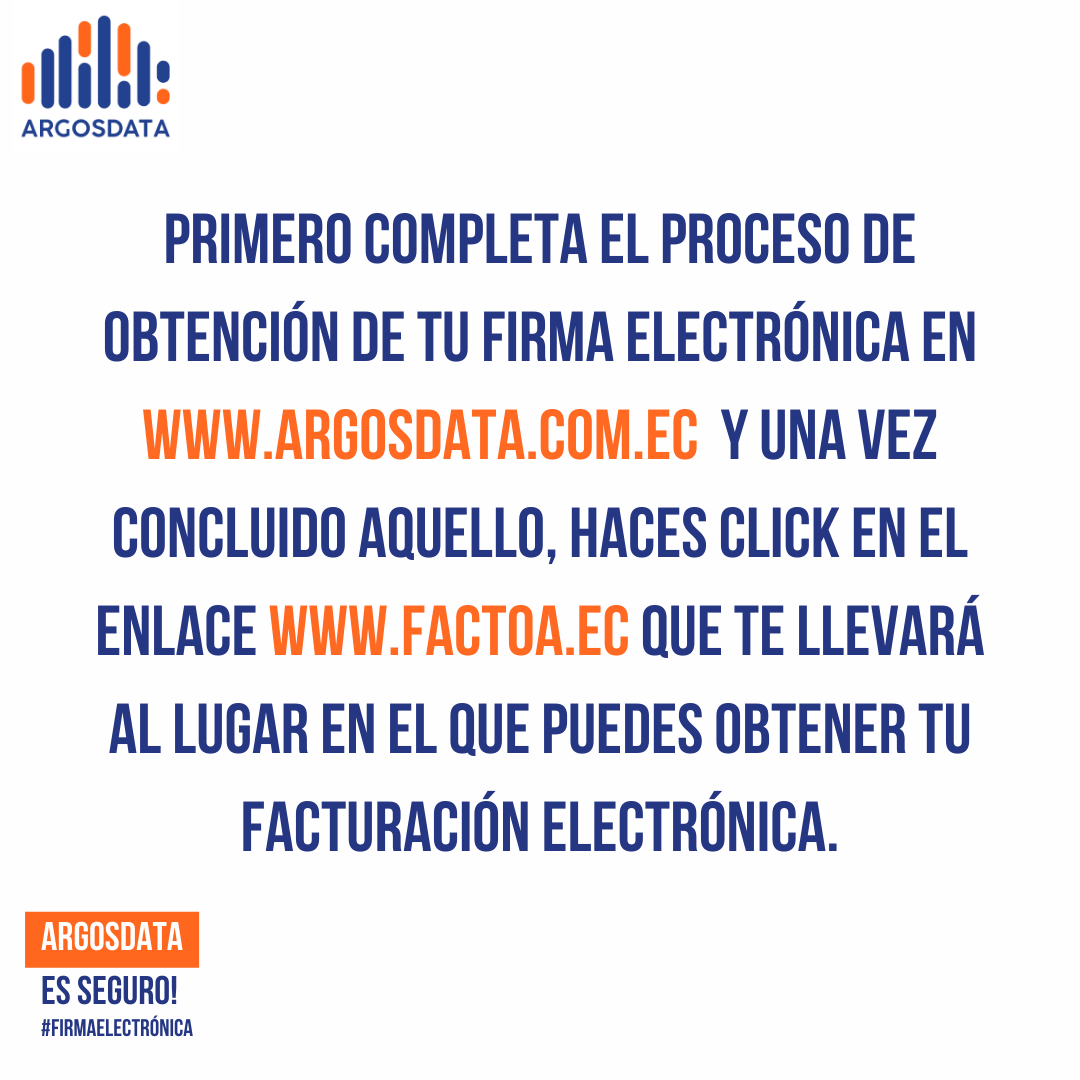 ArgosdataEcu's tweet photo. ¿Listo para sacar tu RUC? 

Desde noviembre de 2022, emitir facturas electrónicas es un requisito.

 Simplifica tu proceso y obtén tu firma electrónica y facturación electrónica. 

¡Facilidad y cumplimiento en un solo lugar! 📑🖋️ 

Visita nuestro sitio web: https://t.co/aCBUB9MgvU