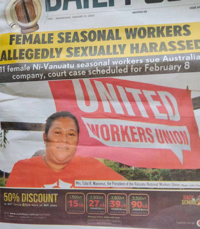 11 of the 12 women assaulted/harassed at Perfection Fresh are from Vanuatu. They came here to pick fruit & veg sold at @woolworths + @Coles, & they should have been safe at work! Now they're fighting back in court! dailypost.vu/news/uwu-hopes… #AusUnions