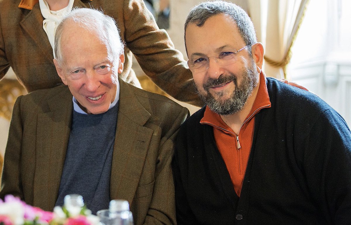 🇮🇱 Former Israeli Prime Minister Ehud Barak and Jacob Rothschild 🇮🇱 Former Israeli Prime Minister Ehud Barak and Jacob Rothschild