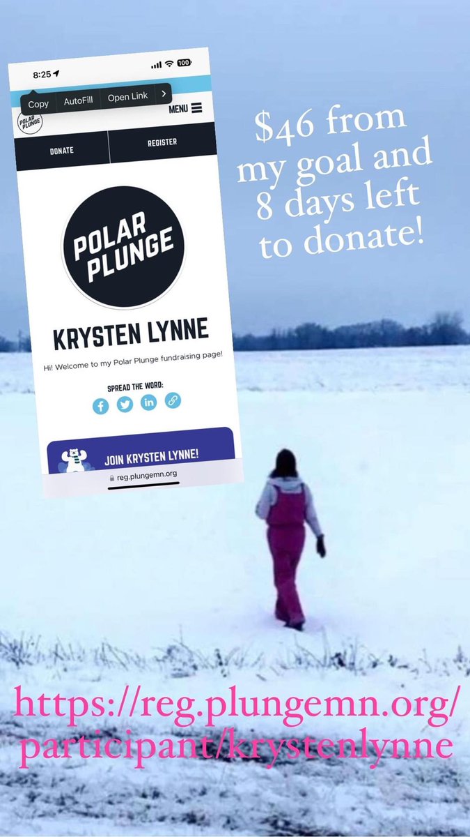 8 days until I plunge in Lake Waconia <a href="/lolaslakehouse/">Lola's Lakehouse</a> to support our Unified Club &amp; inclusion <a href="/GSL/">GlobalSalesLearning</a>! Consider donating reg.plungemn.org/participant/kr… to show your support! <a href="/GSL_SmacShack/">SmacShack</a> <a href="/GSLfansection/">GSL Student Section</a>