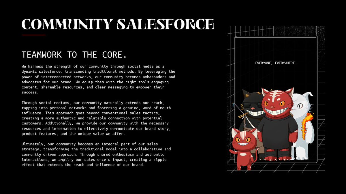 1️⃣1️⃣ Community Salesforce

We embrace teamwork to the core, harnessing the strength of our community and equipping them with the right tools.