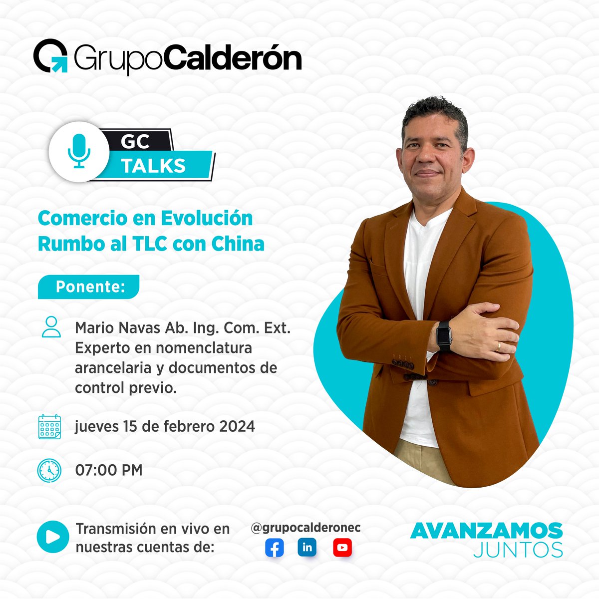grupocalderonec's tweet photo. Únete a nuestro primer GC Talks del año.
🎁¡Regístrate en el enlace y participa en el sorteo de un Kit GC!
https://t.co/EFhHSXfDrx
#GCTalks #GrupoCalderón #OperadorLogístico #ComercioInternacional #TLCChina https://t.co/RTFBa1NBy9