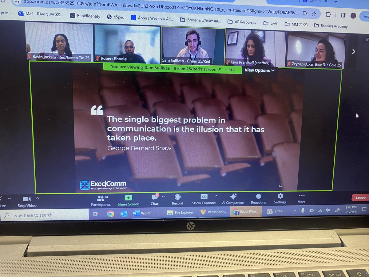 JacksonRavin's tweet photo. Day 1 of our February @CahnFellowship session we got to learn about our communication styles &amp; added more effective listening and feedback tips to our leadership toolbox. Great virtual session from @Exec_Comm. 💙 I look forward to a weekend of learning! https://t.co/em3olVekgn