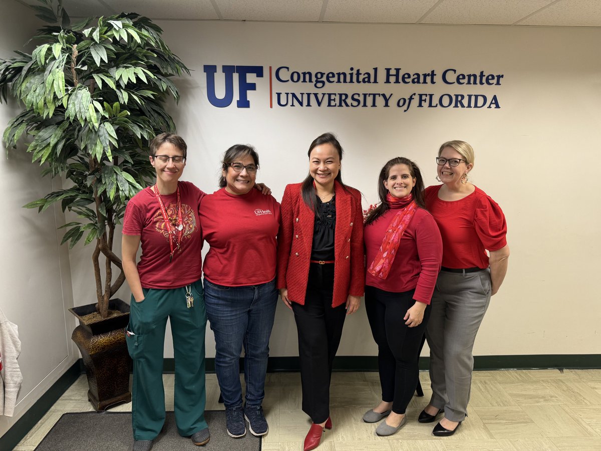The @UFCHC wearing Red on #WearRedDay to jumpstart #HeartMonth ❤️! Together, we can continue to wear red, share and rock our red, all to help save more lives. @UFHealth @UFMedicine @UFPedsResidency @UF @American_Heart @GoRedForWomen