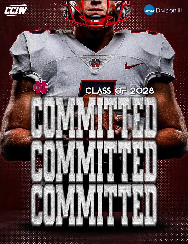 I am excited to announce my commitment to continue my academic and athletic career @football_ncc . Thank you to my family, friends & my high school coaches, big thanks to @CoachFehrle @CoachSpence_NCC. #GoCards #CardinalRED @SPXPanthers @StPiusXFootball @CranfillGreg