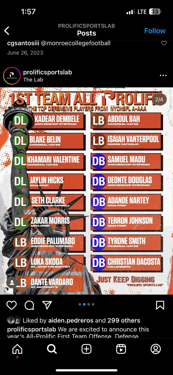 Seth Clarke (@s_v_clarke) on Twitter photo Made the 1st team All Prolific defense from the <a href="/NYCHSFL/">NYCHSFL</a>!!!!! <a href="/ProlificLab/">Prolific Sports Lab</a> <a href="/MsgrFarrellFB/">Monsignor Farrell Football</a> <a href="/CoachParnese66/">Ted Parnese</a> <a href="/PrepRedzoneNY/">Prep Redzone New York</a> <a href="/CoachParnese66/">Ted Parnese</a> <a href="/JoeMento/">Joe Mento</a> Made the 1st team All Prolific defense from the <a href="/NYCHSFL/">NYCHSFL</a>!!!!! <a href="/ProlificLab/">Prolific Sports Lab</a> <a href="/MsgrFarrellFB/">Monsignor Farrell Football</a> <a href="/CoachParnese66/">Ted Parnese</a> <a href="/PrepRedzoneNY/">Prep Redzone New York</a> <a href="/CoachParnese66/">Ted Parnese</a> <a href="/JoeMento/">Joe Mento</a>