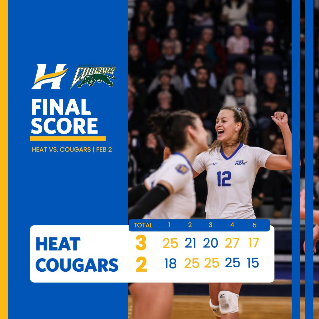 UBCOHeat's tweet photo. W🏐 | FINAL

HEAT WIN 🔥

In a thrilling five sets, the Heat take final set, 17-15. 

2-3 #GoHeatGo #REGvsUBCO https://t.co/tXmuEysOpj