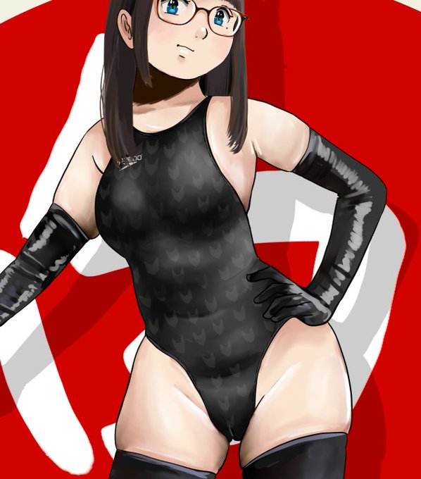 水着のアップ(鱗模様も手描きしたよ😚) 