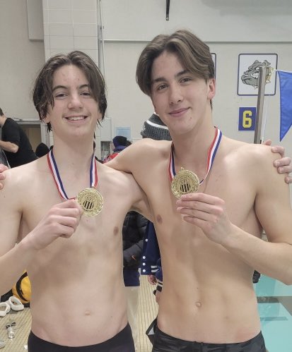 ⚔️🌊 Oliver Clark wins 1st  at the NFL Diving Championships a night ago, and Jack Scully takes 1st in the 100 Breaststroke tonight at NFL Championship Meet! Great job Boys!! <a href="/LP_GreenMachine/">Lew-Port Green Machine ⚔️</a> <a href="/LewPortHS/">Lew-Port High School</a>