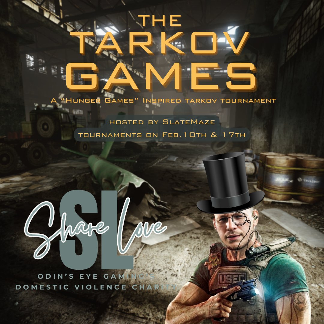 odinseyegaming's tweet photo. A "hunger games" style, #EscapefromTarkov  factory tournament hosted by @SlateMaze . Contestants will fight and survive to earn points, while the spectators donate to the OEG ShareLove charity event to provide gifts and penalties to our champions!
https://t.co/BJ9pe06mtv https://t.co/3qECxvszb6