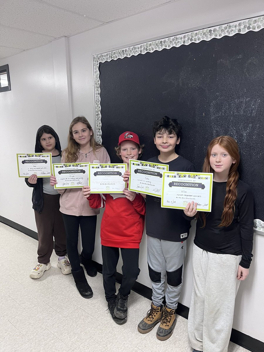Be the Best award winners for January! Way to go Grade 5/6 Mavericks! <a href="/merritt_ps/">WilliamHamiltonMerrittPS</a>