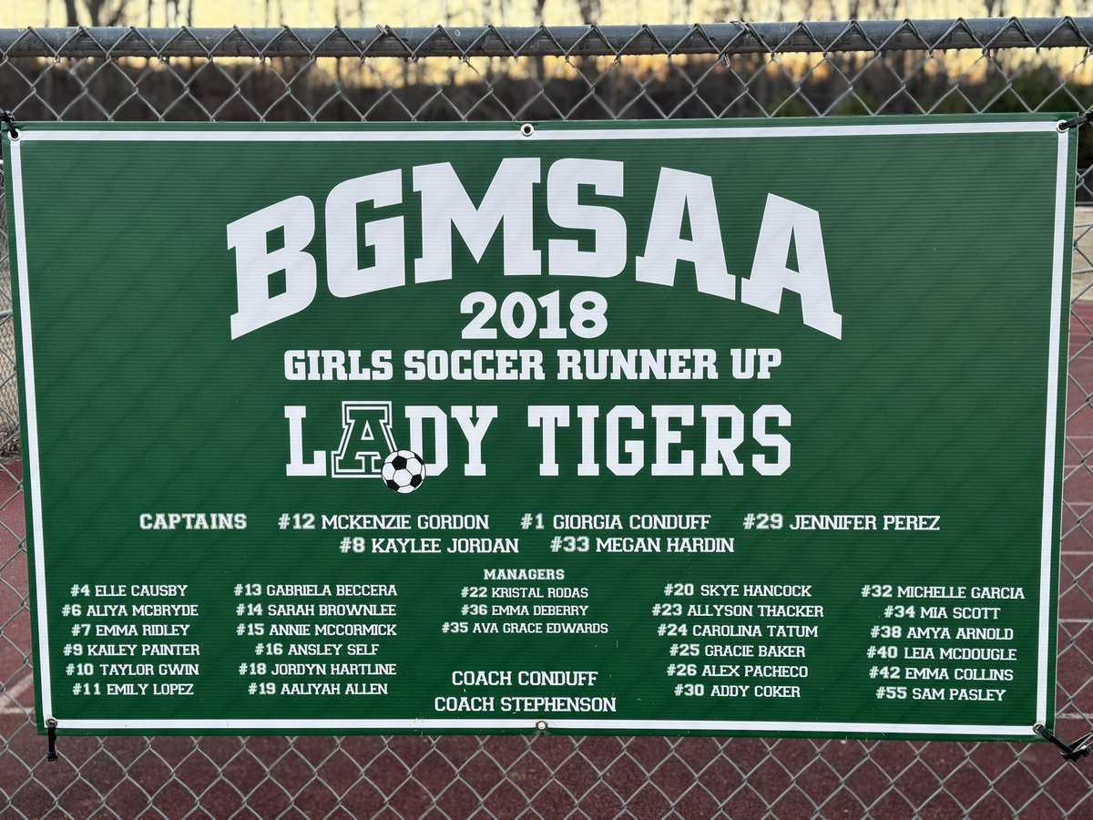 AMS Lady Tigers!  Finally got the banners done.