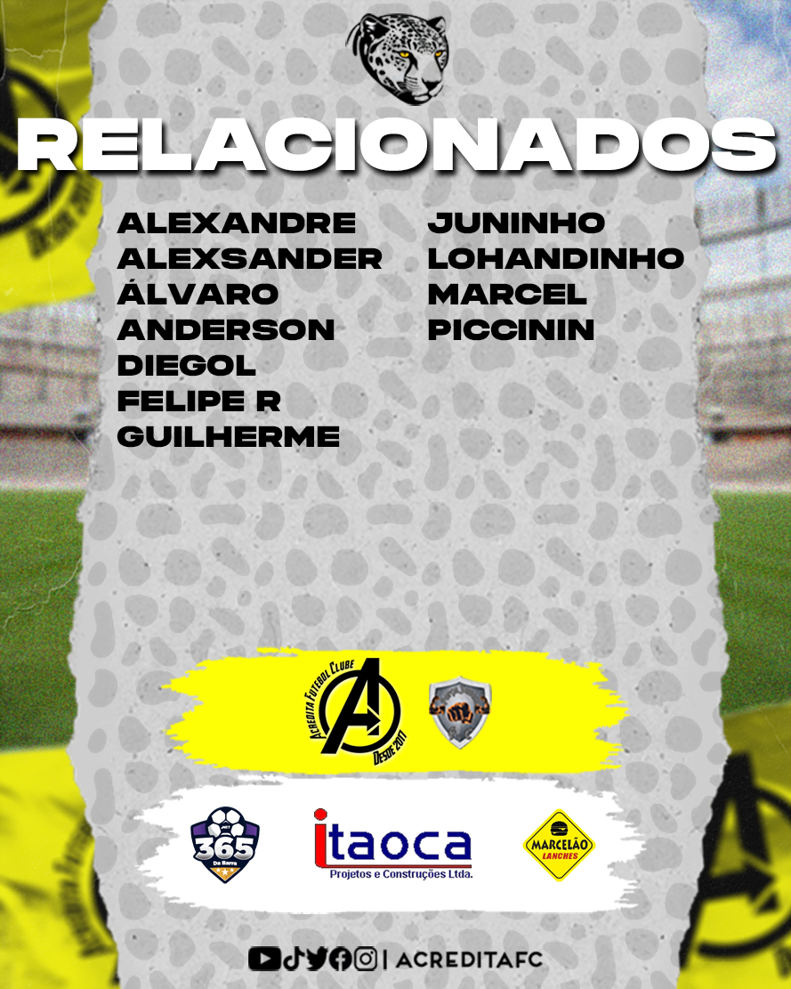 Acreditafc's tweet photo. Confira os relacionados para a partida contra o Força Jovem. 💛🖤
🏟 Camala
🏆 5ª Partida
🗓 03/02
🕢 08H30
#AFC #ACREDITA https://t.co/HEDgLMiR81