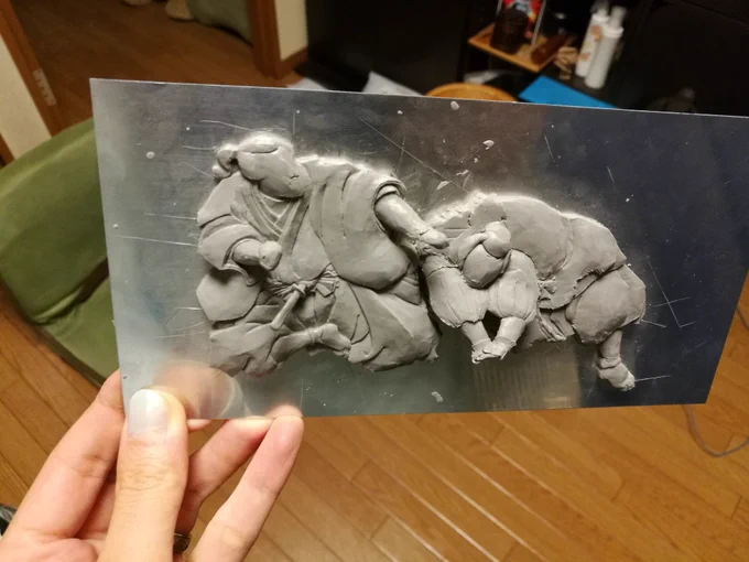 #パーツを自作するしかなかった者達だ面構えが違う
粘土でコツコツ作りました💀 