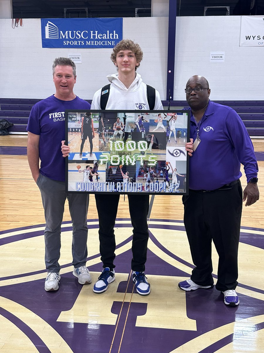 Congratulations to Cooper Kowalski on scoring his 1,000th career point tonight against Northwood! #WeAreFB