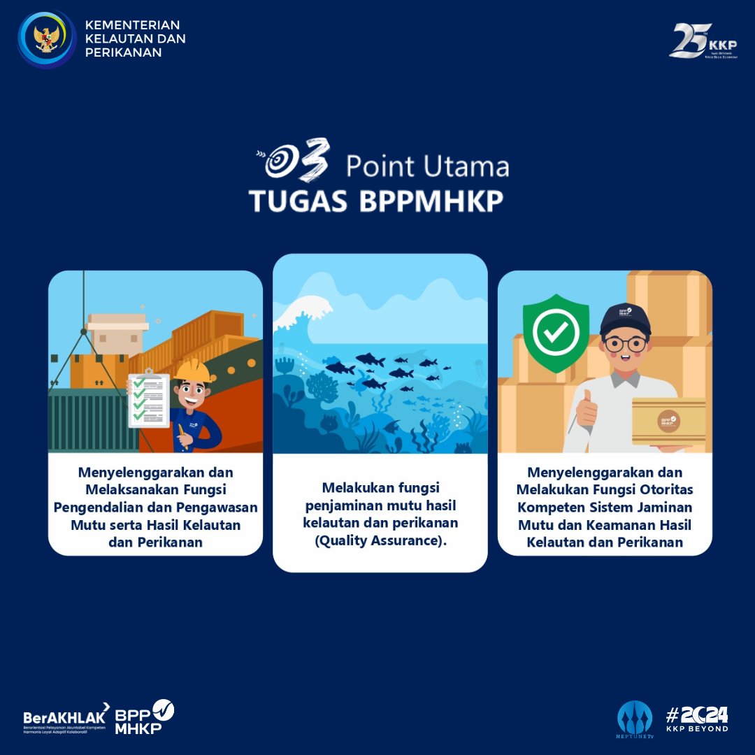 BadanMutuBaubau's tweet photo. Dengan melakukan sertifikasi pada pelaku usaha, monitoring kesegaran ikan dan wilayah perairan/penangkapan ikan, BPPMHKP berkomitmen untuk terus menjaga mutu dan keamanan hasil kelautan dan perikanan di Indonesia. https://t.co/7wYSe730Eb