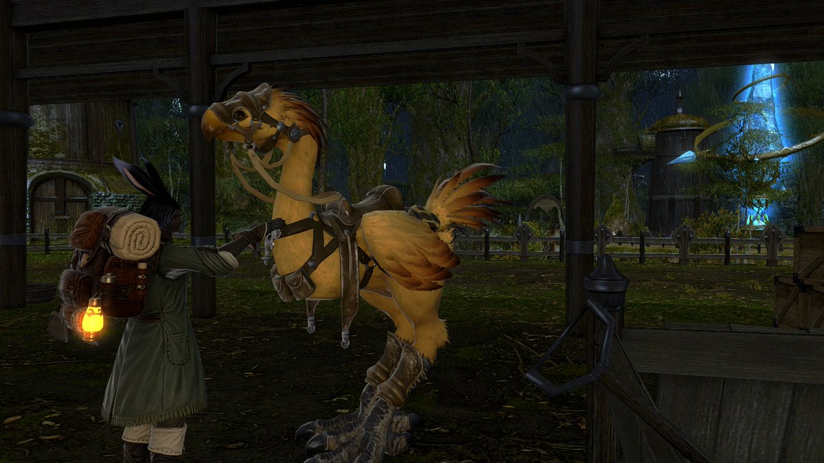 Baha_Tia's tweet photo. Gremlin Gleaner's Guide to Eorzea: Chocobo (not red)

Believing myself cursed by a particularly mischievous water sprite, the rains continued even upon my arrival in the Twelveswood. I was able to secure a magnificent chocobo from the master ranchers at Bentbranch Meadows. https://t.co/5DVi3xqKHe