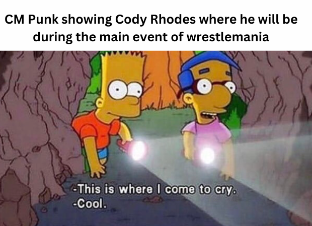 krazysane's tweet photo. Poor Cody

CM Punk knows what its like to be cucked by the rock during wrestlemania season https://t.co/9nQ0q1jA7S