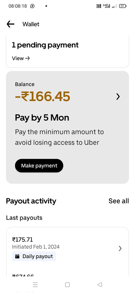 @Uber_India ने मेरे ऊपर बकाया ₹-166.45 किस आधार पर बनाया है? जबकि स्टेटमेंट के अनुसार ₹-127.34 बनता है। यहाँ भी चोरी ?? @UberINSupport  कृपया समझाए की यह चोरी नही।