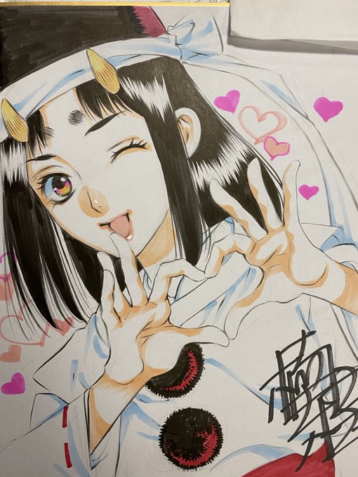 「heart shikishi」 illustration images(Latest)