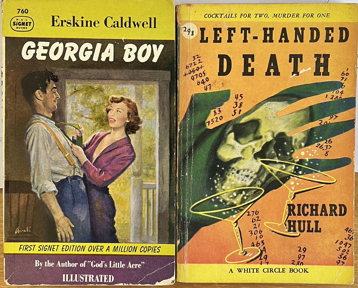 StuartKells's tweet photo. Some nice pulpy finds today at Fully Booked bookshop in Thornbury #pulp #Signet #WhiteCircle https://t.co/yiX63QFa5b