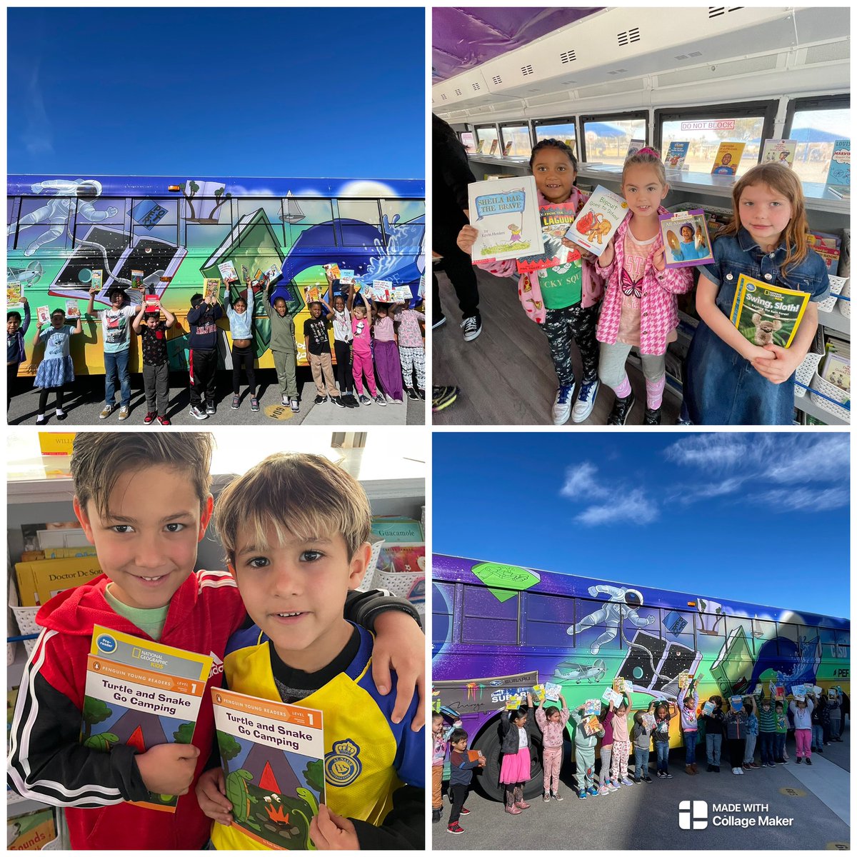 Thank you @CCSDEngage and the CCSD Book Bus! All of our students got a chance to pick out 2 books to add to their home library! #weareccsd #readingcommunity #teamdragons