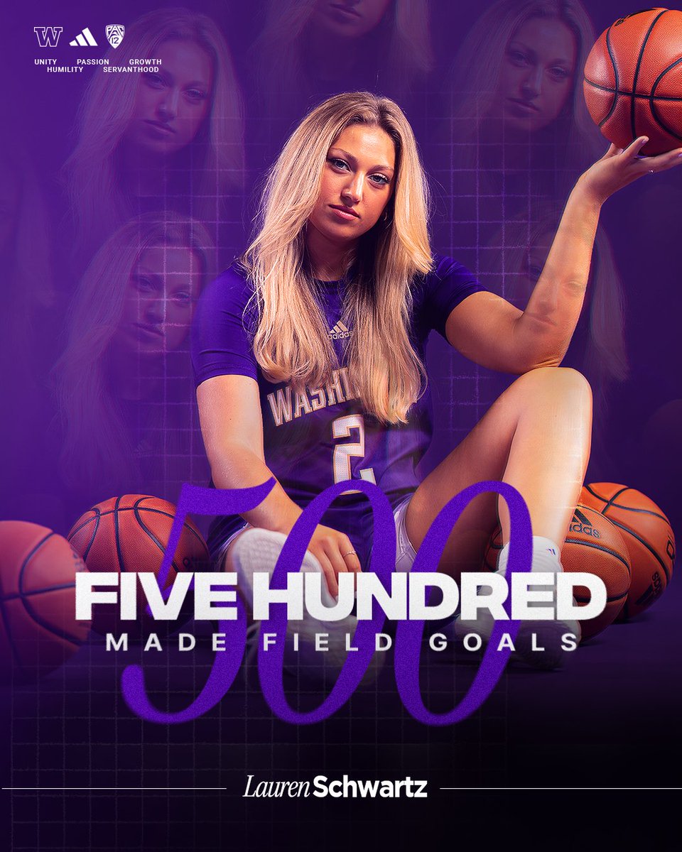 UW_WBB's tweet photo. 5⃣0⃣0⃣ career made FGs for @lschwartz15! 

#Becoming x #DawgFight https://t.co/29TXZaot0z