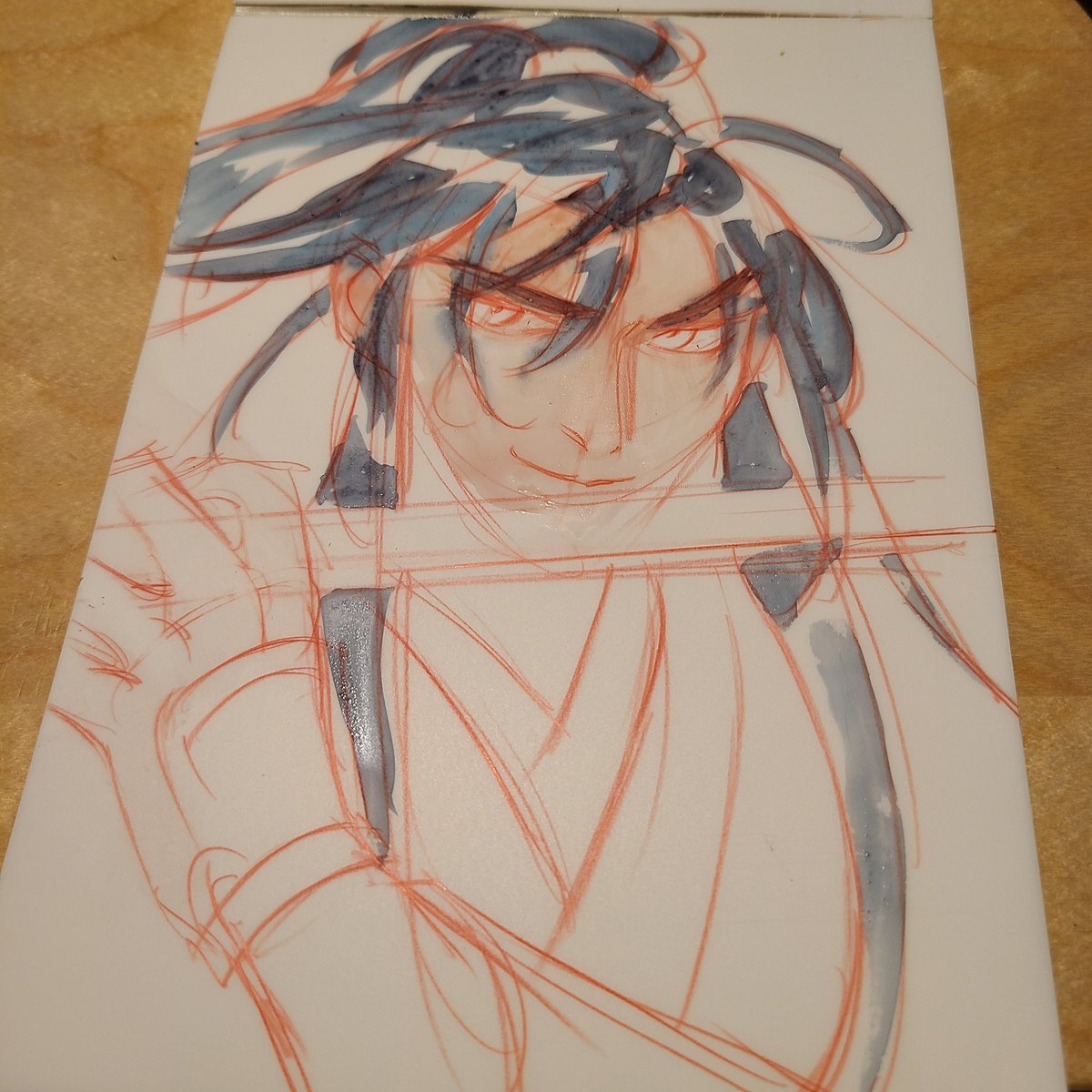 「Trying out this new paper . Super slick.」|Mindy Leeのイラスト