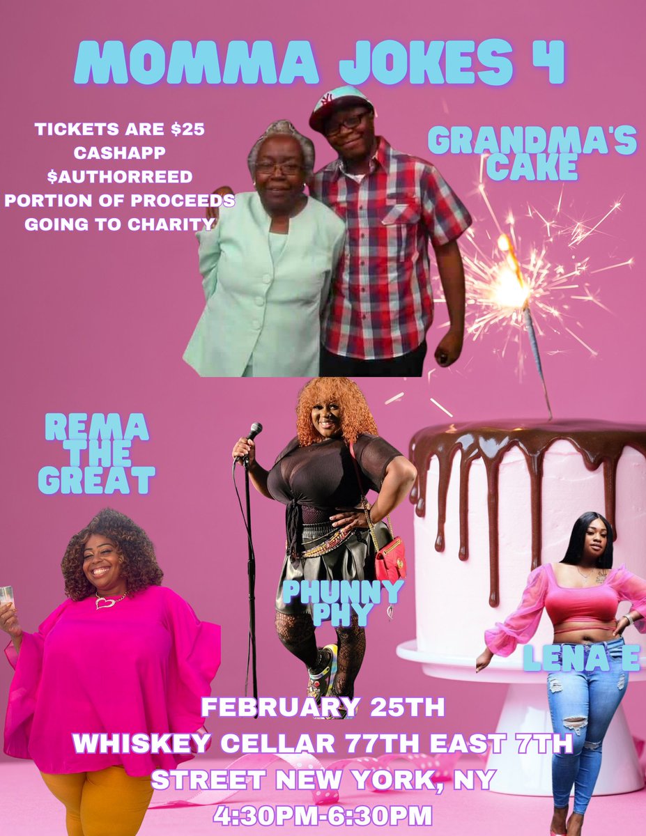 The Next Show is February 25th ft Hilarious comedians and we're doing it in Honor of my mother #ComedyShow #NYCComedy #GoodCause #DefinitelyAmazing