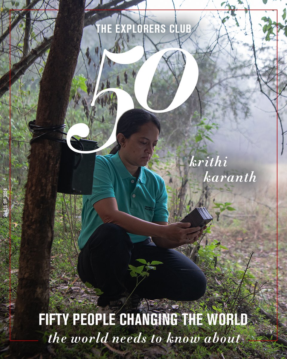 cwsindia's tweet photo. We are excited to announce that Dr. Krithi K. Karanth, CEO and Chief Conservation Scientist has been named to the 2024 class of The Explorers Club 50; Fifty People Changing the World that the World Needs to Know About.
Read more at https://t.co/giFF9ktj2S
#ExplorersClub #EC50 https://t.co/YRnZrf9rlT