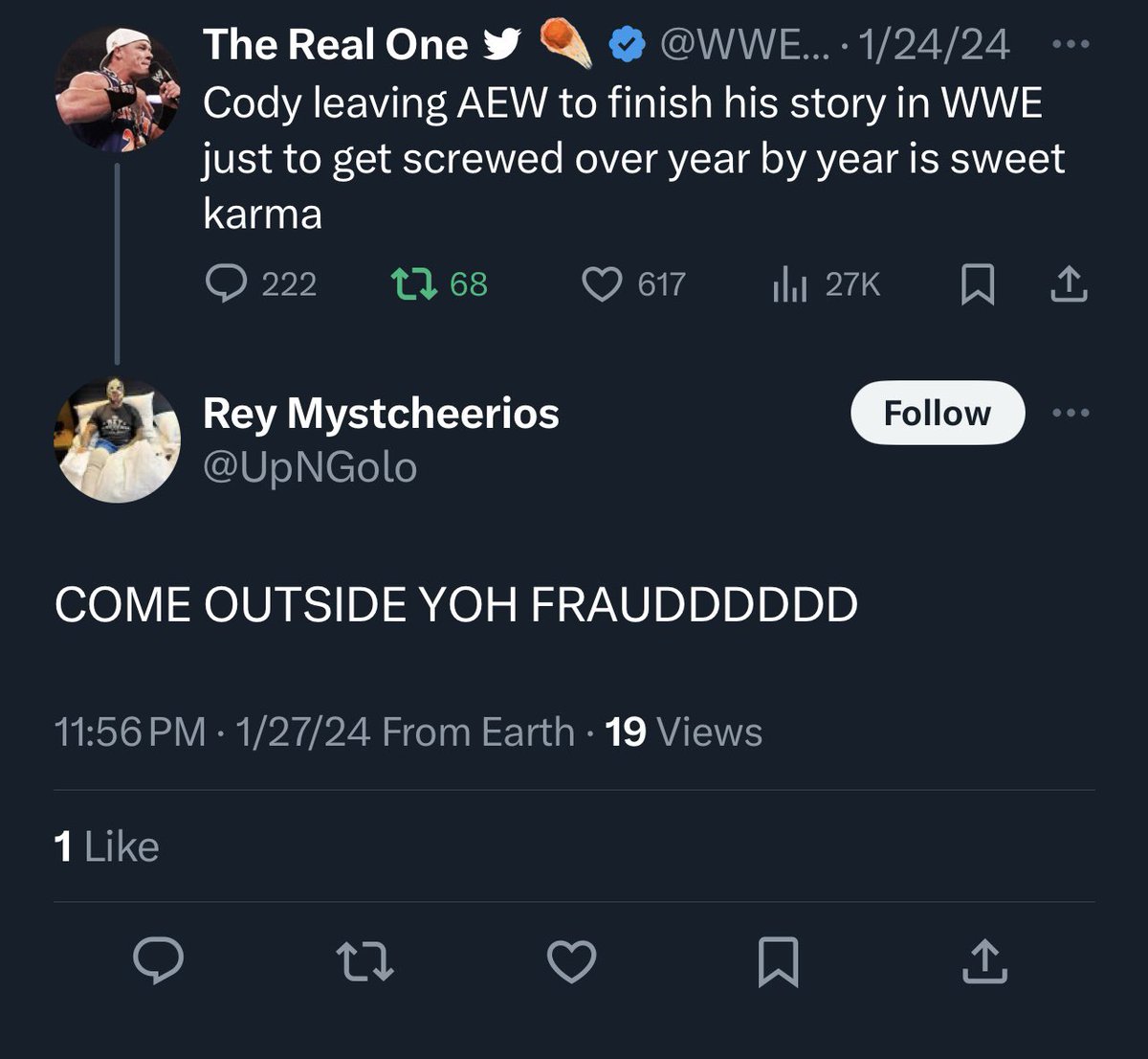 WWEREALONE's tweet photo. Cue the music 🎶 😭���� https://t.co/xm0qXocN53
