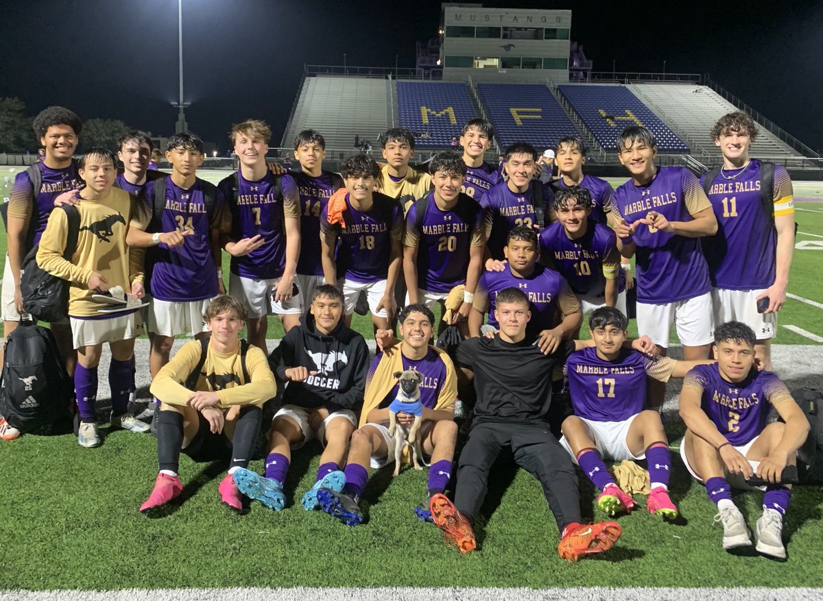 Marble Falls with another good win over Austin Achieve,3-0! Tough conditions, both teams fought through the rain. Tuesday night is Youth Night at Mustang Stadium.  ⁦<a href="/RedRaider1995/">Jeff Gasaway</a>⁩ ⁦<a href="/MFHS_Principal/">Marble Falls High School</a>⁩ ⁦<a href="/fierrojennifer/">Jennifer Fierro, The Broad Podcaster</a>⁩ ⁦@LethalSoccer⁩ ⁦<a href="/KerriTimmerman/">Kerri Timmerman</a>⁩