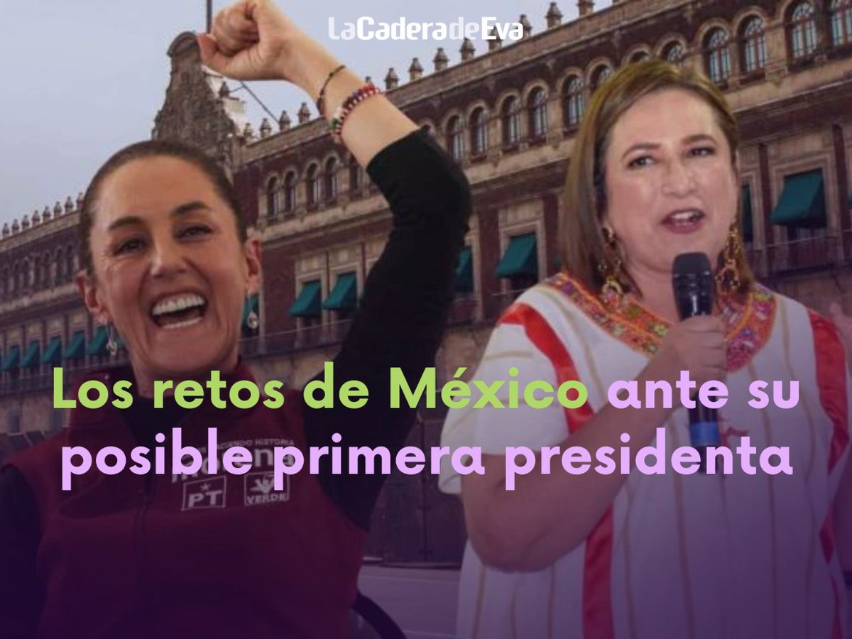 🟣 Que haya dos mujeres candidatas a la presidencia es reflejo de luchas y exigencias de todas las mujeres. En caso de tener a la primera presidenta mujer en México, ¿cuáles serían sus retos?

Lorena Vázquez Correa e Yndira Sandoval nos contaron: lacaderadeeva.com/entrevistas/cu…