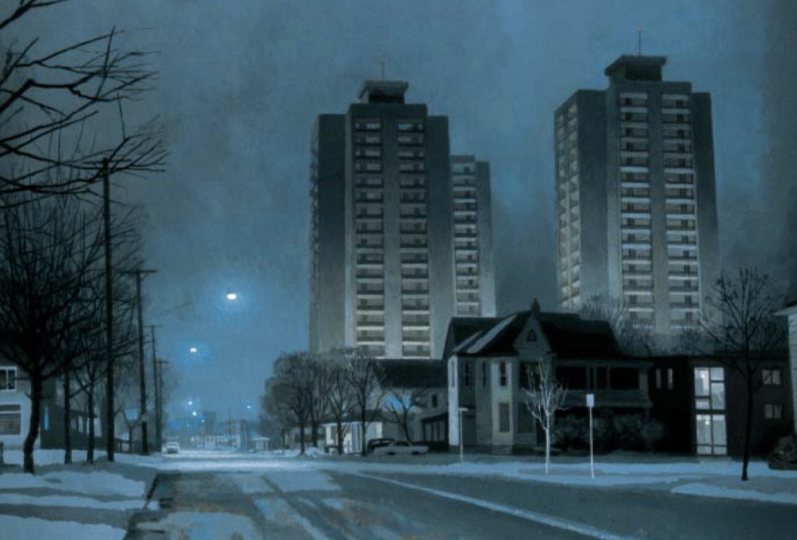 JoshLipnik's tweet photo. The Horn Towers (1997)

Oil painting by Minnesota painter Mike Lynch (1937-2023) https://t.co/DioXoaVE2V