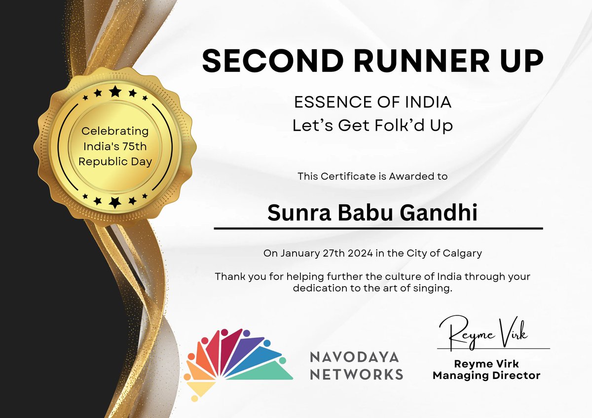OutspokenDesi's tweet photo. #EssenceOfIndia Let's Get Folk'd Up. Folk song contest winners !!
Winners went home with goody bags, jewelry, Supreme car detailing packages, and an invitation to the next event as guest singers !!
#RepublicDay https://t.co/sFbWnR4RkN