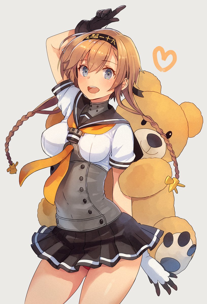 照月(艦これ) 「#見た人もなにか無言で駆逐艦をあげる 」|かすみのイラスト