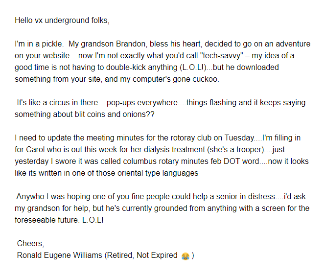 vx-underground tweet media