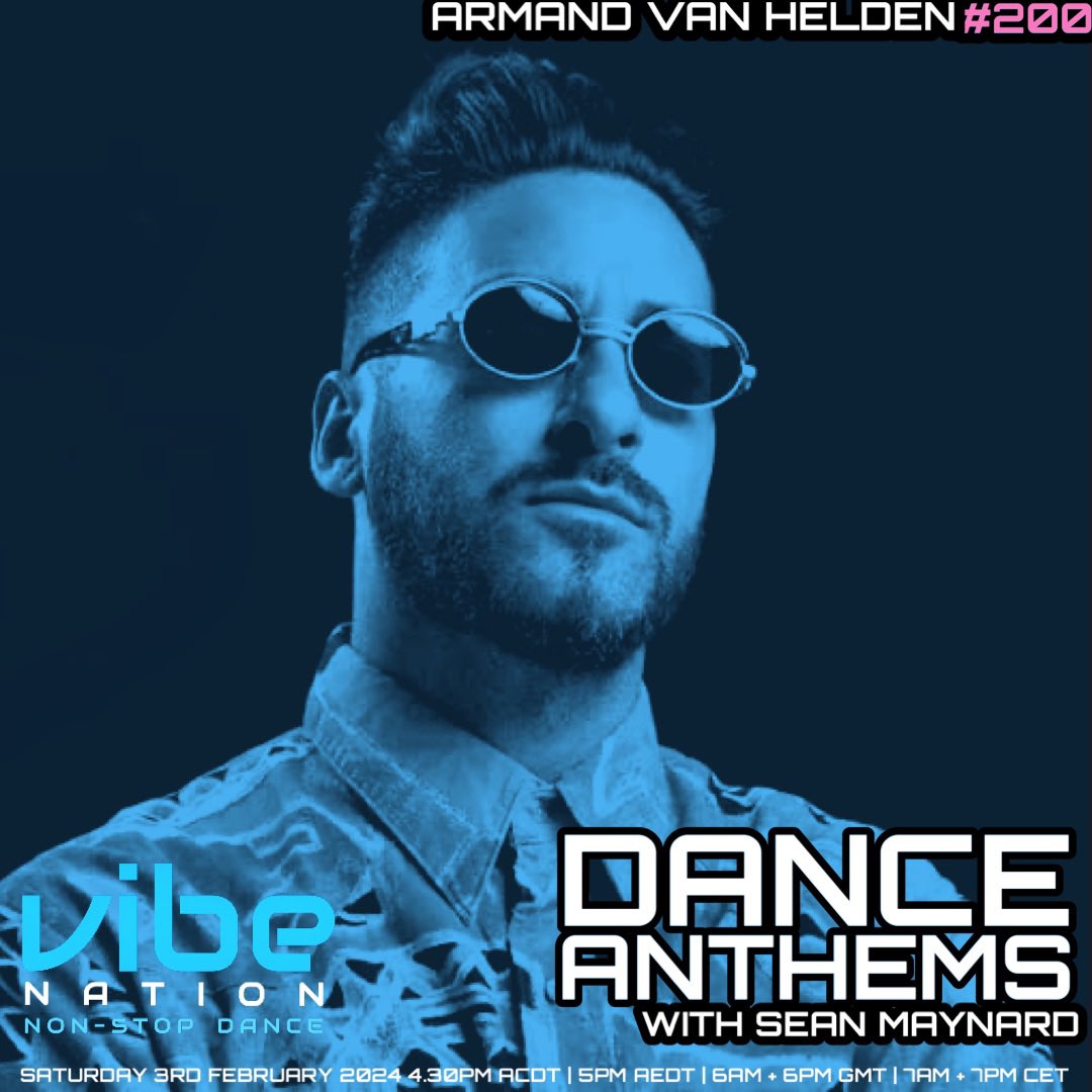 Vibe Nation Radio (@vibenationlive) on Twitter photo Episode 200 of <a href="/danceanthemstv/">Dance Anthems Radio Show</a> with Armand Van Helden in an extended Weekend Vibe Mix. 5-7pm AEDST + GMT (replay). #danceanthems #danceanthemsau Episode 200 of <a href="/danceanthemstv/">Dance Anthems Radio Show</a> with Armand Van Helden in an extended Weekend Vibe Mix. 5-7pm AEDST + GMT (replay). #danceanthems #danceanthemsau