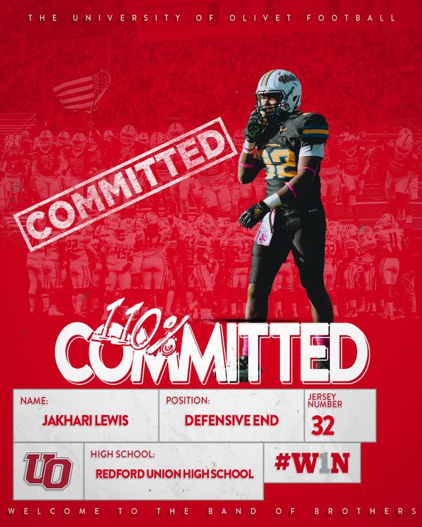 TheRealJakhari's tweet photo. I am blessed to be able to say that I have committed and will be continuing my academic and football career at The University Of Olivet thank you all coaches along the way and family wouldn’t be here without them
@JeffHarris5050 @thecoachhopshow @iiler_2 @welladareal @CoachD_904 https://t.co/gMef6F2xFP