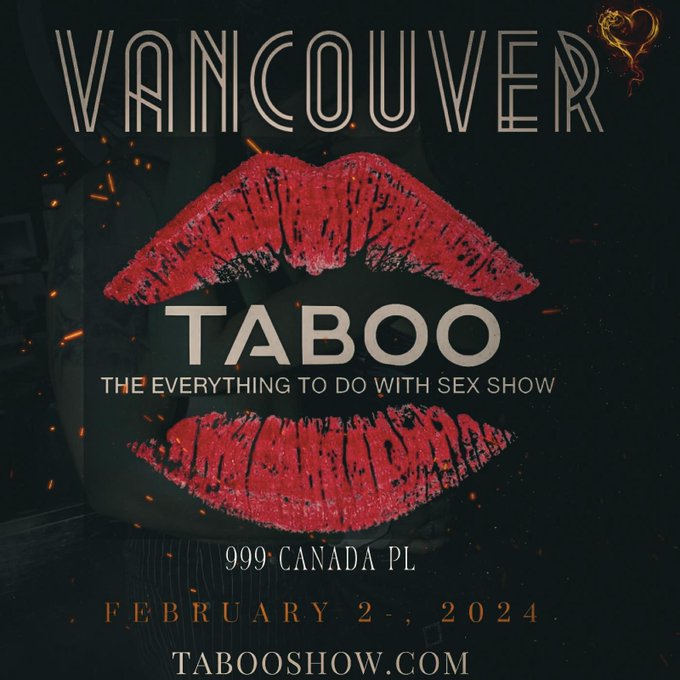 Come check out the @thetabooshow event this weekend in Vancouver!! I'll be there! 💋💋  #Vancouver #vancouvertaboo<a class="tags" target="_blank" title="On Twitter" href="/?out=eyJ0eXAiOiJKV1QiLCJhbGciOiJIUzUxMiJ9.eyJpYXQiOjE3MjI4Njc2MjgsImlzcyI6InR3cG9ybnN0YXJzLmNvbSIsIm5iZiI6MTcyMjg2NzYyOCwiZXhwIjoxNzU0NDAzNjI4LCJyZWRpcmVjdF91cmwiOiJodHRwczovL3R3aXR0ZXIuY29tL3RoZXRhYm9vc2hvdyJ9.Zyh7QPDypqPuFOj6K0mXq3_-4hzL0cPeL_8XeRN5sa5OHZ9hCz1lnW7KiA88gYwck2lNauqvSJ9q8dzUPePQ0Q">@thetabooshow</a><a href="/tag/sexy"class="tags"><span>#sexy</span></a><a href="/tag/canadian"class="tags"><span>#canadian</span></a><a href="/tag/vancouver"class="tags"><span>#vancouver</span></a><a href="/tag/fridayfun"class="tags"><span>#fridayfun</span></a><a href="/tag/weekendfun"class="tags"><span>#weekendfun</span></a>