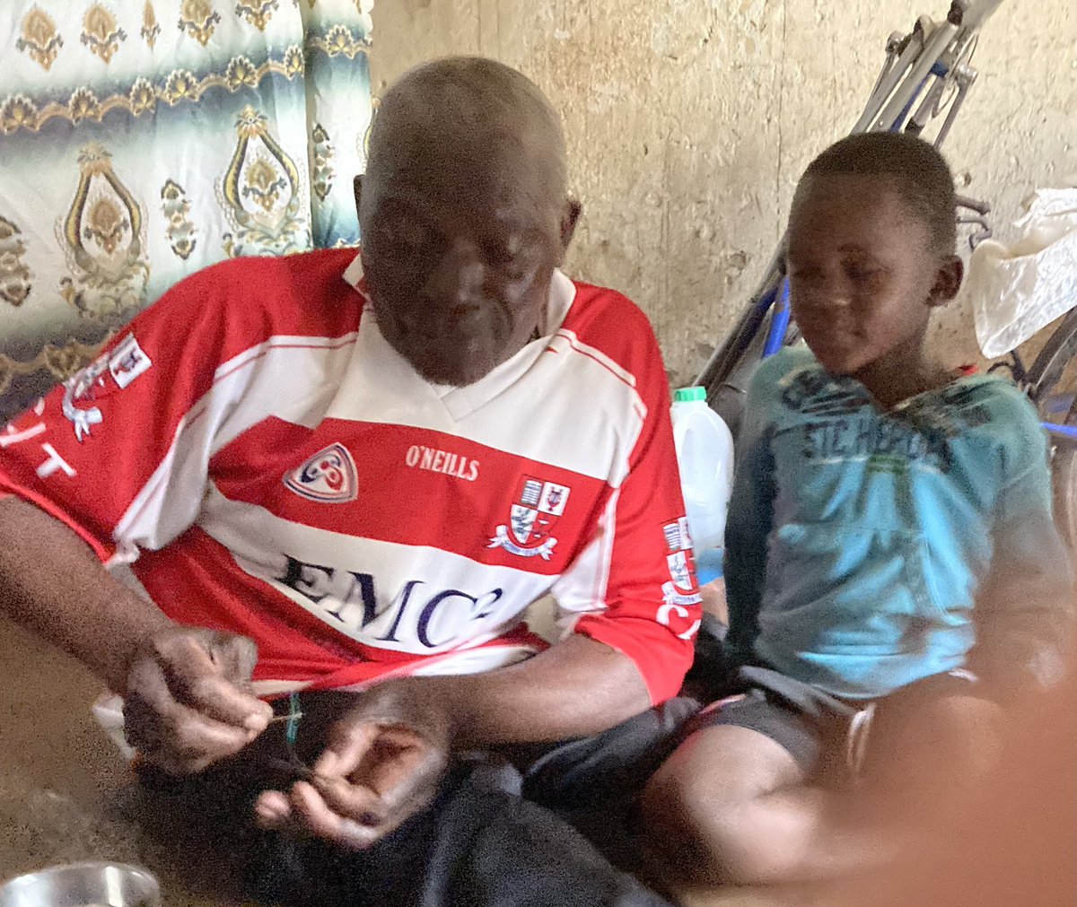 Its hard when you live with a disability esp in Uganda. This man and makes paper beads. They sell for 2000 shillings to provide income. School fees are 200,000 per term. We are grateful to Oscar’s new sponsor, so the family will not have to decide between school fees or food.