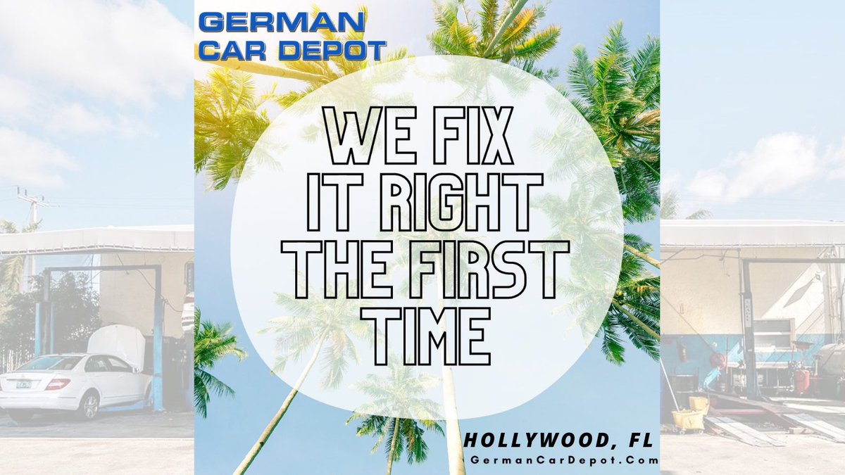 'We are your German car repair shop nearby' 👨‍🔧ASE Certified Technicians. 💲Fair Pricing and Guaranteed Work. 🔧Dealer level diagnostics and repair 👍Most extended warranties accepted. (954) 329-1755 GermanCarDepot.com Hollywood, FL #highqualityautorepair #hollywoodfl