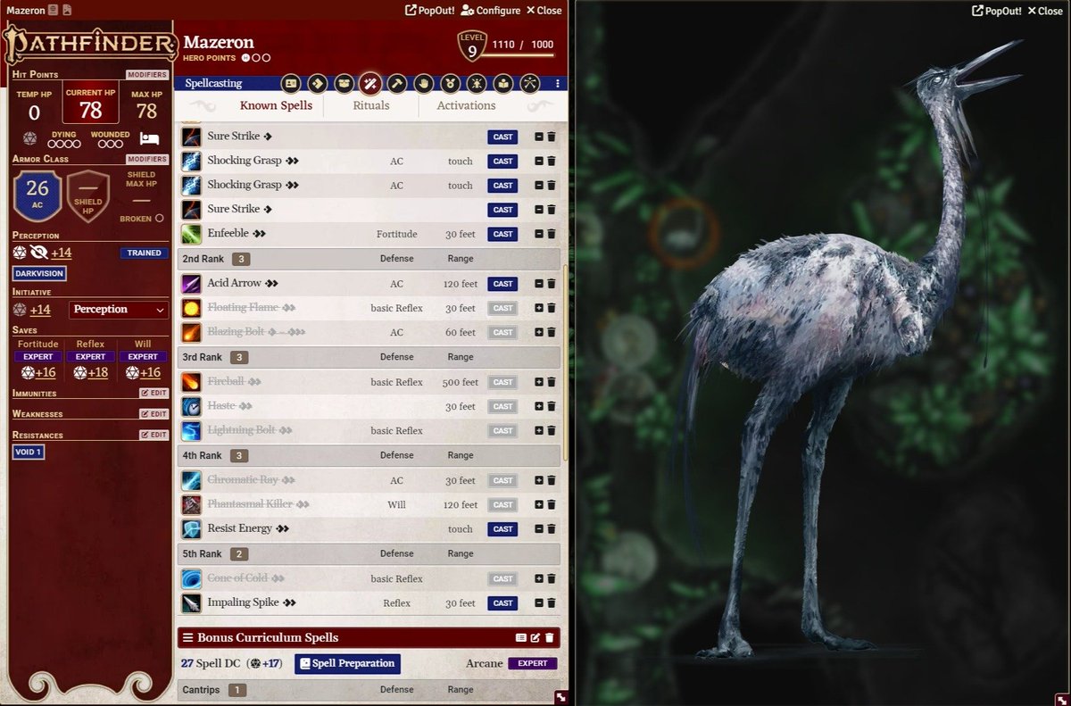 TSRJim's tweet photo. It's Mutual of Abominations Animal Kingdom tonight in the Abomination Vaults Adventure Path! Playing #Pathfinder2E on @FoundryVTT. https://t.co/Q2ZdiF6u2t