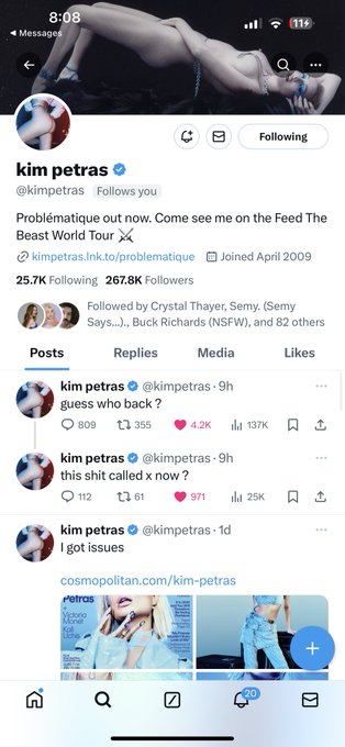 Omg I can die now 😅 the queen herself just followed me 💕💕💕 @kimpetras https://t.co/Dd74vBr1kJ