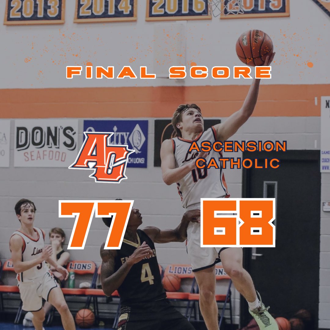 The AC Lions take down Ascension Catholic in The Battle For Ascension to move to 16-11 on the season! With the win, the Lions have tied last year’s school record for wins in a regular season! 🦁🏀