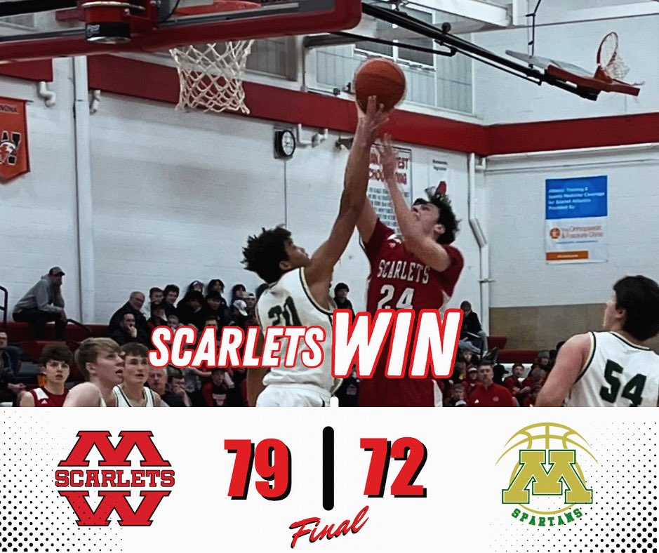 Scarlets with the Big Nine victory‼️ <a href="/WestBoysBasket1/">West Boys Basketball</a>