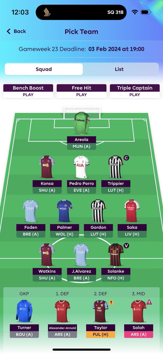 FPL_ChessPlayer's tweet image. Most difficult season for years, hovering around 400k-450k OR for weeks. Time for something a bit different! Can only fit one of Haaland or KDB in, not sure which one I want yet so I’ll decide next week! #FPL #FPLcommunity