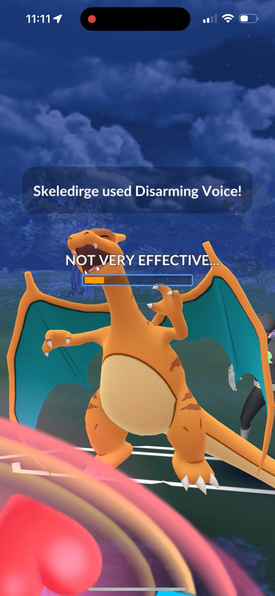 josephcup18's tweet photo. Well, my phone only recorded the end #PokémonGO #UltraClone. #UltraLeague #CloneCharizard. https://t.co/ijXysUcZci